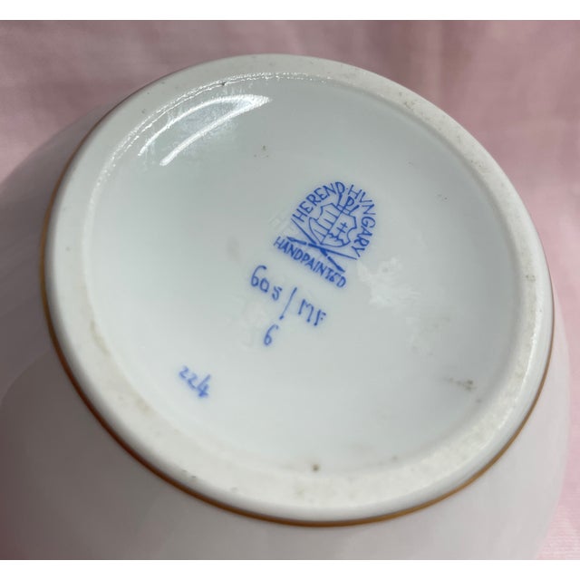 White Herend Kimberly Mille Fleur Pattern Teapot For Sale - Image 8 of 10