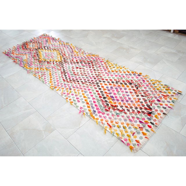 Vintage Runner Rug Kilim• Turkish Handwoven Tribal Flat Weave • Hallway Kitchen Decor - 3′3″ × 10′2″ For Sale - Image 15 of 17