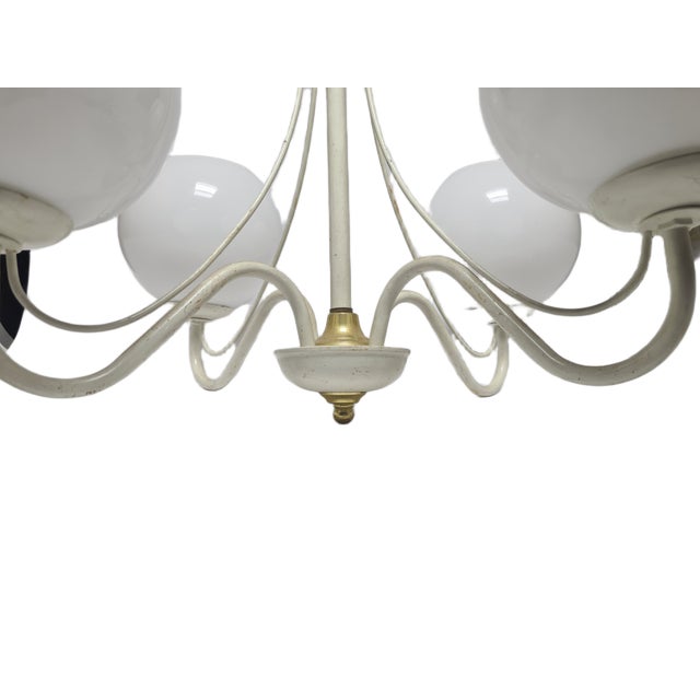 Metal Art Nouveau Chandelier, Poland, 1970s For Sale - Image 7 of 10