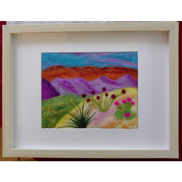 Contemporary Contemporary Fiber Art Desert Landscape Set With Haiku by Paula Darnell For Sale - Image 3 of 9