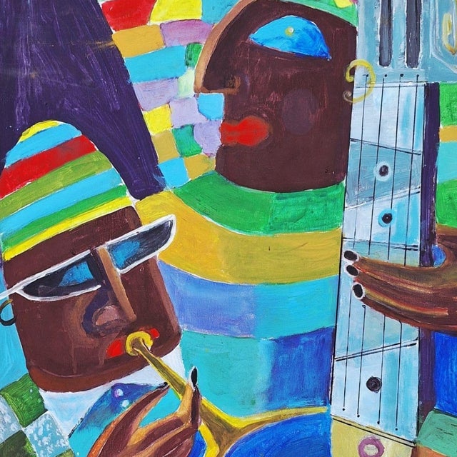 Runzovsky (Oleg Grunzovsky), Concert (Jazz), 2015, Acrylics on Canvas For Sale - Image 4 of 6