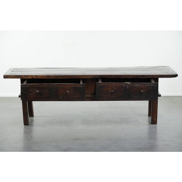 Antique Southern European Chestnut Coffee Table For Sale - Image 4 of 17