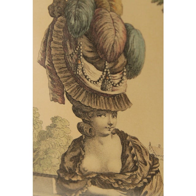 Antique 18th C. French Engraving, Gallerie des Modes et Costumes Frantais For Sale - Image 9 of 12