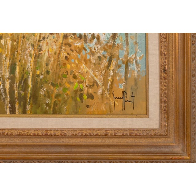Textile Gerard Passet - La Seine a Travers Les Hautes Herbes Signed Oil Painting For Sale - Image 7 of 8
