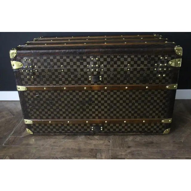 Courrier Steamer Trunk in Damier Canvas from Louis Vuitton, 1889 For Sale - Image 12 of 18