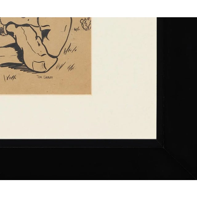 "Jimmy and the Mower" Dark Humor Figurative Ink Comic Drawing 20th Century For Sale In Houston - Image 6 of 11