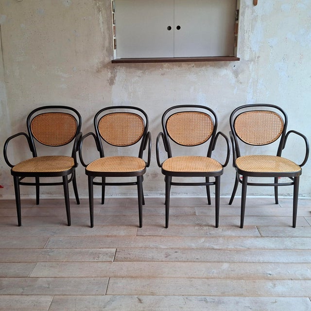 No. 215 RF Chairs by Michael Thonet, 1980, Set of 4 For Sale - Image 10 of 10