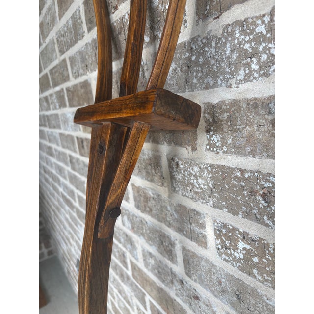 Brown Large 19th Century American Primitive Folk Art Sculptural Hay Fork For Sale - Image 8 of 18