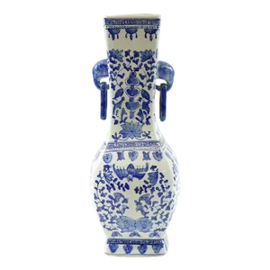 20th Century Blue and White Chinese Vase