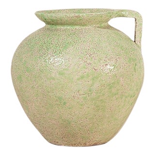 1940s French Green Vase/Jug | Stamped by Maker ‘Vallauris’ For Sale