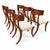 Solid Walnut Upholstered Klismos Dining Chairs Set of 6 For Sale - Image 4 of 5