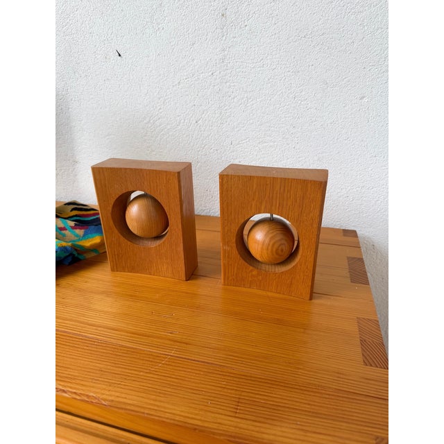 Constructivist Wooden Bookends, 1970s, Set of 2 For Sale - Image 16 of 18