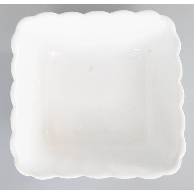 Antique English White Ironstone Fluted Square Bowl For Sale In Houston - Image 6 of 8
