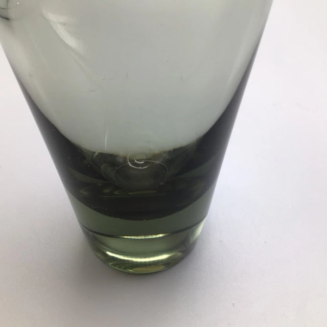 Signed Holmegaard Smoked Gray Glass MCM Vase For Sale - Image 11 of 13