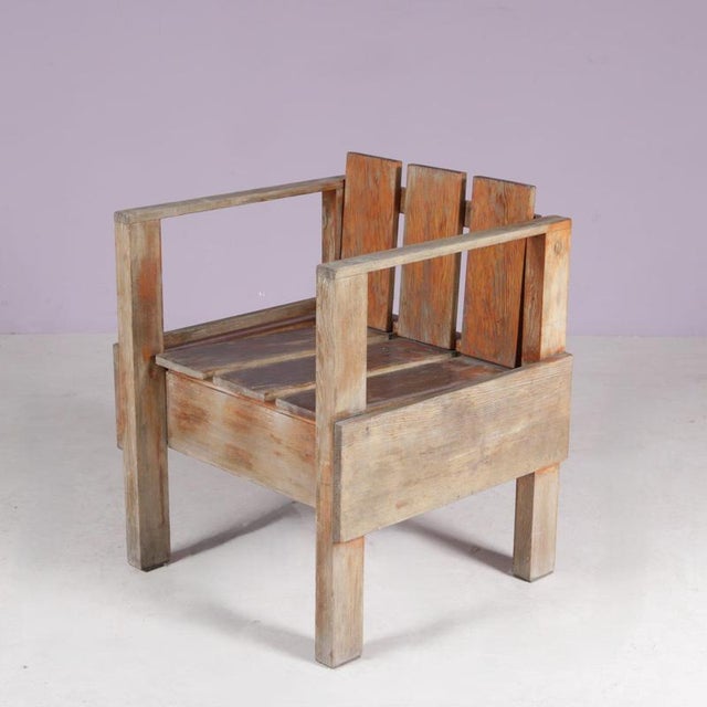 Teak Side Chair in the style of Rietveld, Netherlands, 1960s For Sale - Image 12 of 13