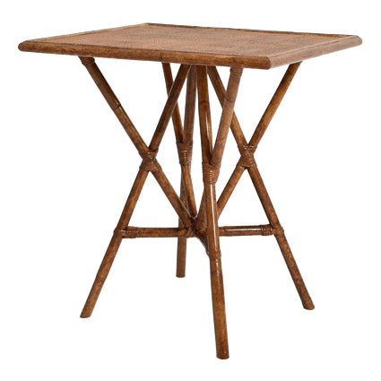 Arrabida Marbled Rattan Table by Barracuda Interiors For Sale