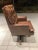 Brown Swivel-Tilt Tufted Leather High-Back Executive Chair For Sale - Image 8 of 13