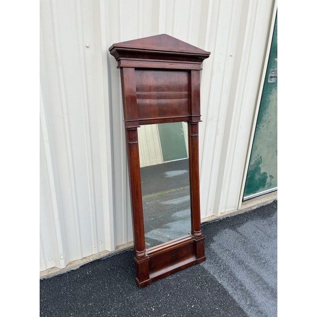 19th Century Empire Mahogany Framed Pier Mirror For Sale - Image 4 of 12