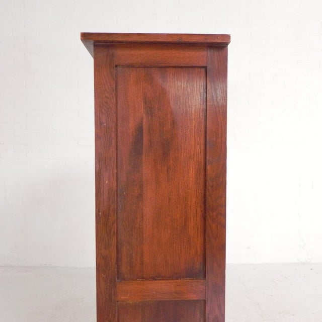 Oak Roller Shutter Cabinet, 1930s For Sale - Image 18 of 18