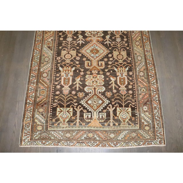 Early 20th Century Brown Persian Kurd Bakhtiari - 4'3" x 6'7" For Sale - Image 9 of 9