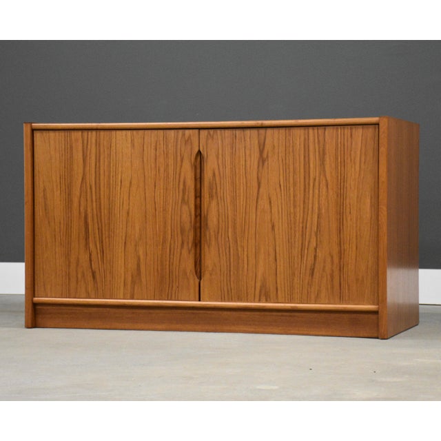 1970s 1970s Danish Modern 48” Teak Credenza Cabinet For Sale - Image 5 of 9