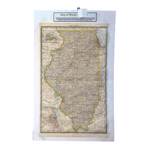 Antique 1870s g.w. Gray & Son Map of Illinois (32 X 20")"