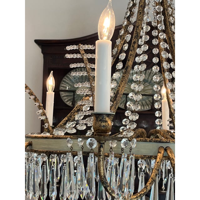 David Iatesta Scalloped Tole Chandelier For Sale - Image 17 of 18