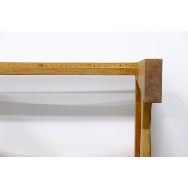 Wood-Framed Side Table / Plant Stand Base With Acrylic Template Top For Sale - Image 9 of 10