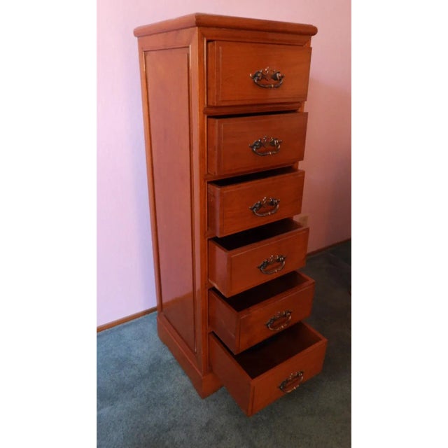 1960s Vintage 1960s Lacquered Rosewood Lingerie Chest of Drawers George Yee Asian Hong Kong For Sale - Image 5 of 11