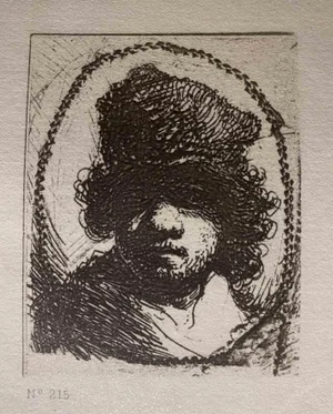 After Rembrandt, Self-Portrait, Etching, 19th Century