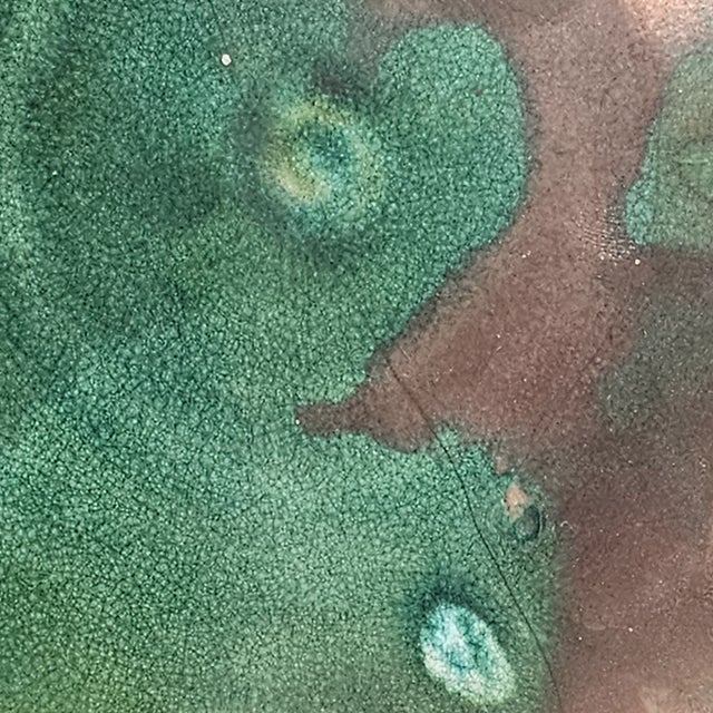 1990s 1990s Tony Evans Raku Plate – Signed Studio Art Pottery, 7.25” #203 For Sale - Image 5 of 11