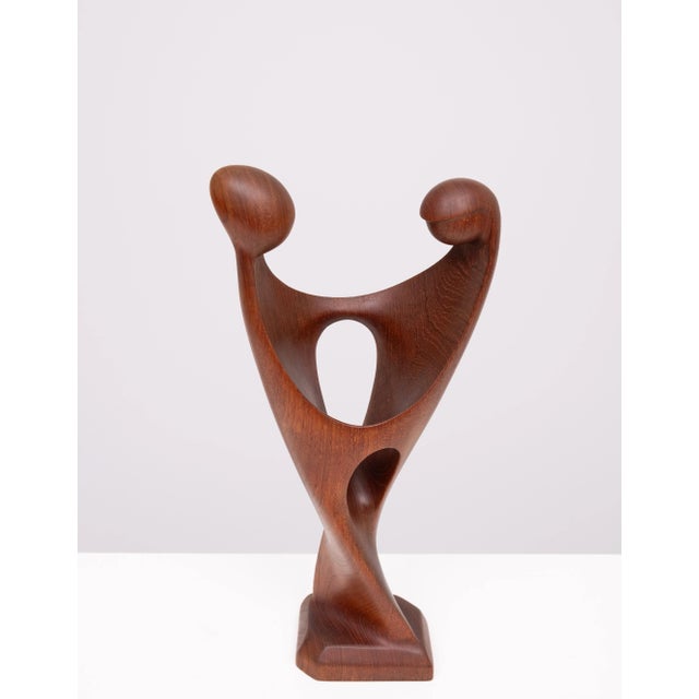 Teak Sculpture by Simon Randers, Denmark, 1960s For Sale - Image 9 of 11