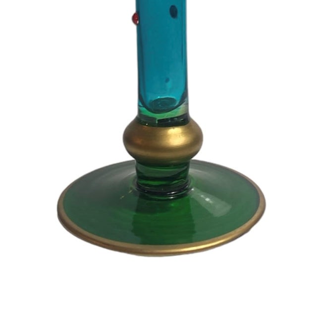 1980s Venitian Tall Champagne Glasses- Set of 8 For Sale - Image 4 of 4