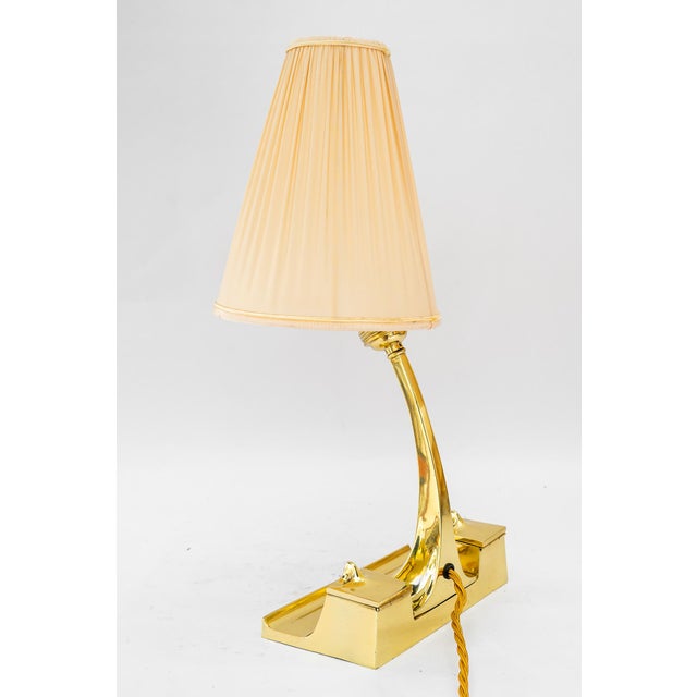 Art Deco Table Lamp with Fabric Shade, Vienna, 1920s For Sale - Image 6 of 17