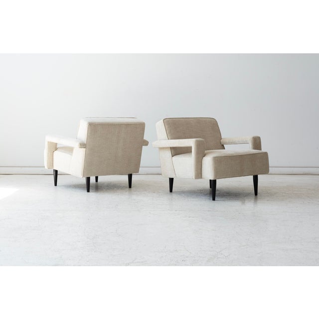 White Pair of Paul Laszlo Style Lounge Chairs For Sale - Image 8 of 12