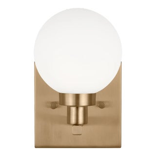 Sean Lavin By Visual Comfort Studio Clybourn 1-Light Bath Vanity Sconce in Satin Brass For Sale