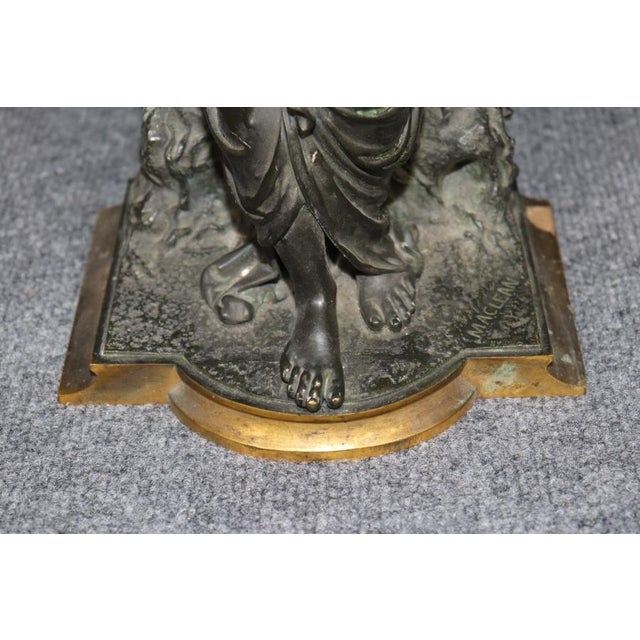 19th-C Neoclassical Bronze Figural Sculpture of a Draped Woman by Maclean For Sale In Philadelphia - Image 6 of 12