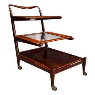Bar Cart in Rosewood & Glass, Carlo Hauner and Martin Eisler, 1950s - Lot 193 For Sale