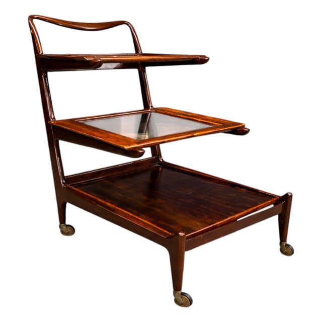 Bar Cart in Rosewood & Glass, Carlo Hauner and Martin Eisler, 1950s - Lot 193 For Sale