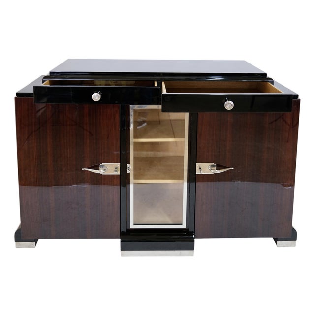 Small Art Deco Sideboard in Ash with Maple Display Cabinet, 1930s For Sale
