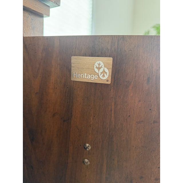 Vintage Drexel Heritage Flip Top Hollywood Regency Faux Bamboo Server For Sale - Image 18 of 18