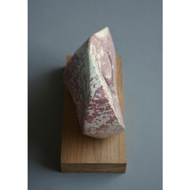 Wood Abstract Stone Sculpture in the style of Barbara Hepworth, 1970s For Sale - Image 7 of 13