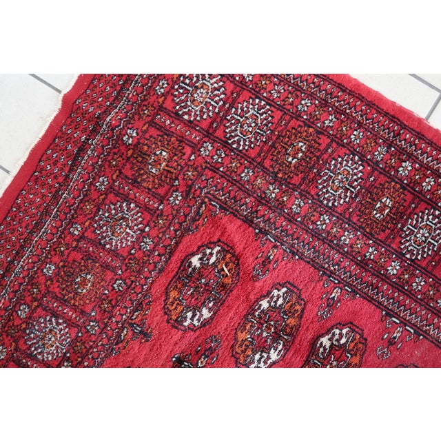 1960s, Handmade Vintage Turkmen Ersari Rug 4.2' X 4.6' For Sale - Image 12 of 16