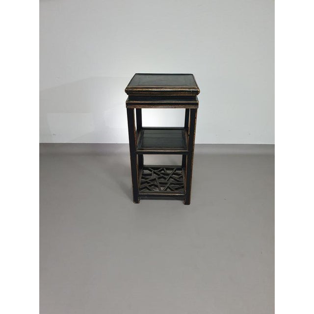 French Chinoiserie Altar Chairs and Side Table, Set of 3 For Sale - Image 9 of 18