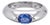 Late 20th Century Piaget "Biseau" 18k Gold Ring — Natural Sapphire & Diamond | Signed & Numbered, Size 7.5 For Sale