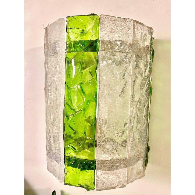 Vintage Italian Wall Light in Glass by Albano Poli for Poliarte, 1970s, Set of 2 For Sale - Image 9 of 10