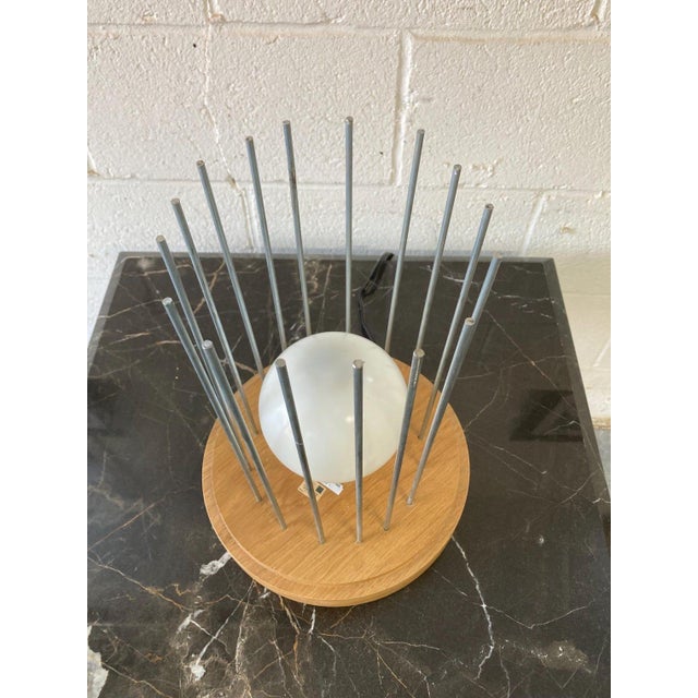 Unique Modern Danish Oak Base Table Lamp For Sale In New York - Image 6 of 9