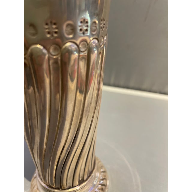 Silver Late 19th Century Victorian Sterling Silver Vase by e.c. Co. England For Sale - Image 8 of 8
