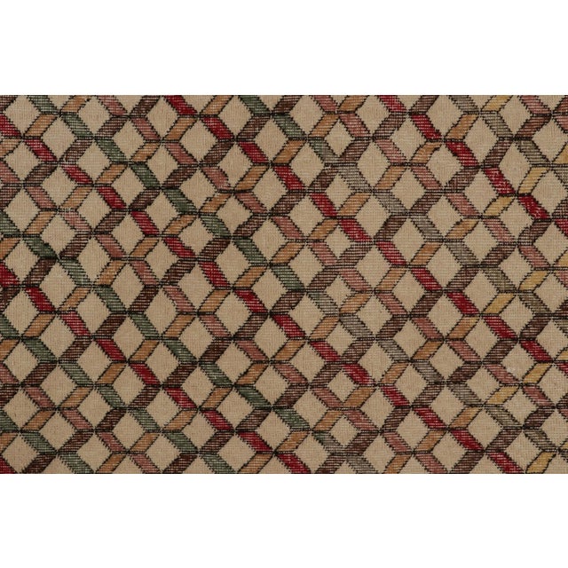 Vintage Zeki Muren Rug in Polychromatic Cubist Pattern - by Rug & Kilim For Sale In New York - Image 6 of 8