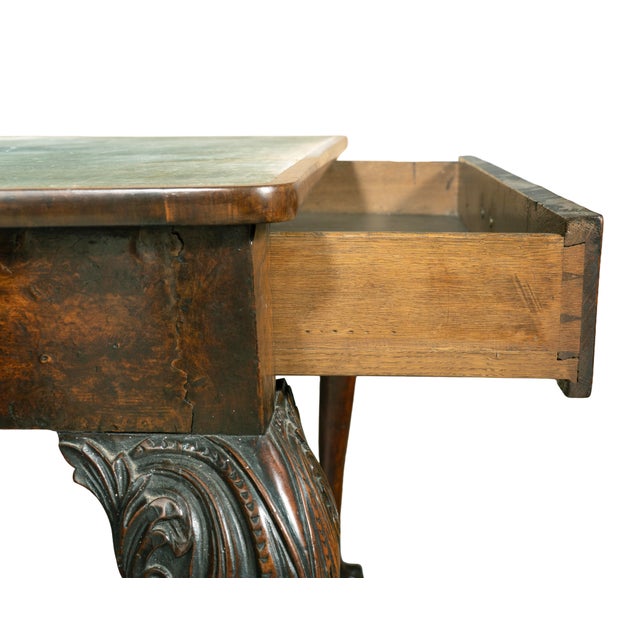 George II Walnut Concertina Action Games Table For Sale - Image 11 of 14